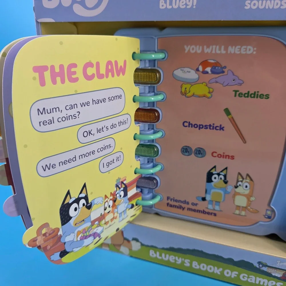VTech Bluey's Book of Games Interactive Electronic Learning Toy 14 Pages 3-6 YRS